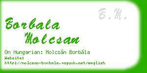 borbala molcsan business card