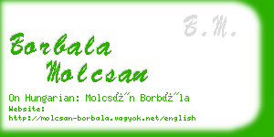 borbala molcsan business card